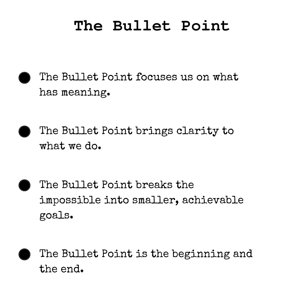 BULLET POINT DEFINITION MEANING visual data 2